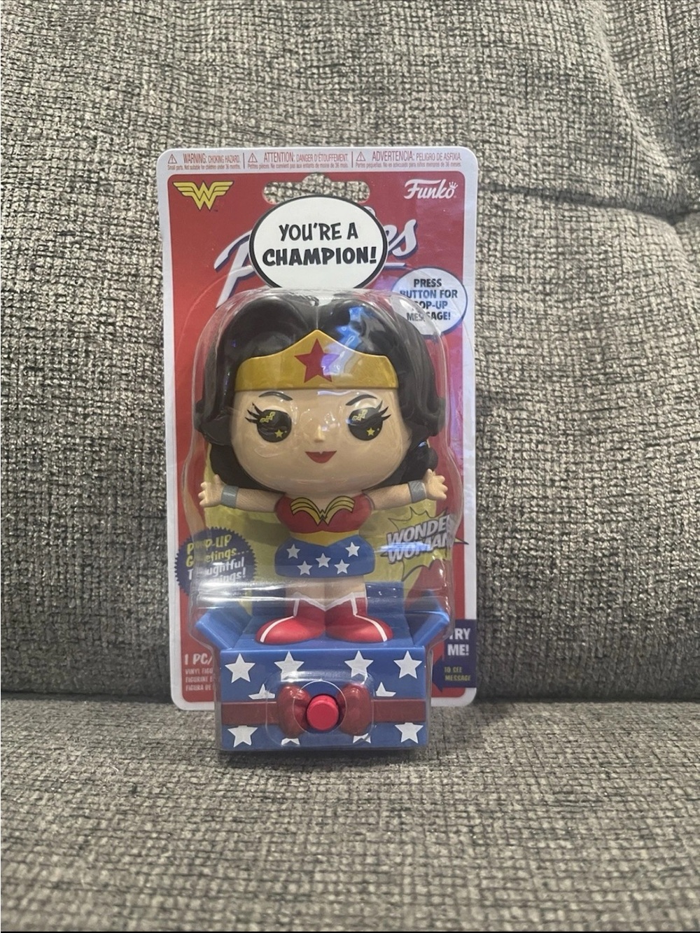 Funko Popsies Wonder Woman Pop-Up Jack-in-the-Box Toy - Red, Blue, Gold